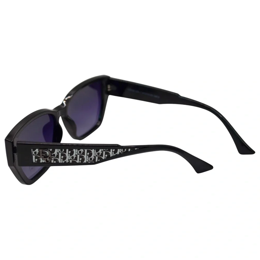 Dior Women’s Sunglasses | Black & White Temples | Gray/Purple Gradient Polarized - Picture 5 of 16